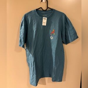 Vans Off the Wall Cyan Graphic T Shirt Medium